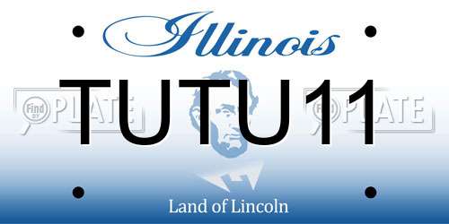 TUTU11 Illinois License Plate