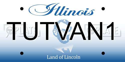 TUTVAN1 Illinois License Plate