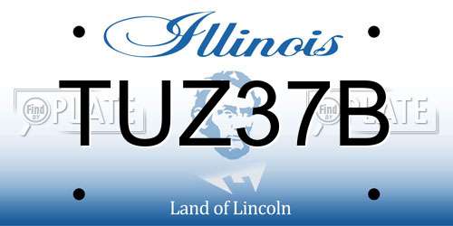 TUZ37B Illinois License Plate