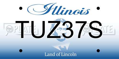 TUZ37S Illinois License Plate