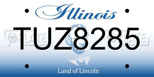TUZ8285 Illinois License Plate