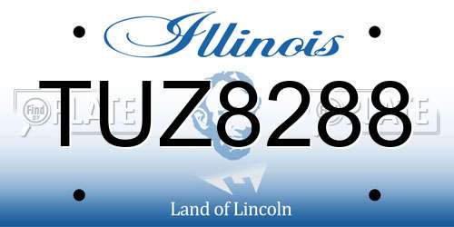 TUZ8288 Illinois License Plate