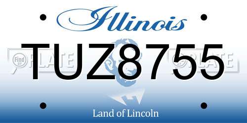 TUZ8755 Illinois License Plate