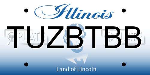 TUZBTBB Illinois License Plate