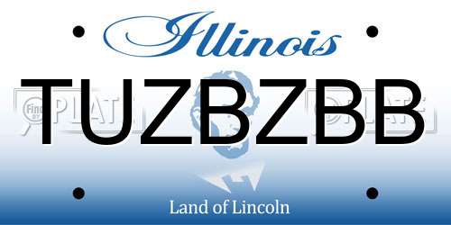TUZBZBB Illinois License Plate