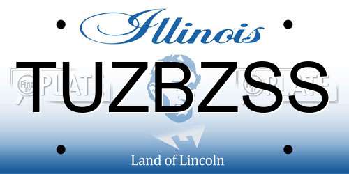 TUZBZSS Illinois License Plate