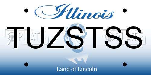 TUZSTSS Illinois License Plate