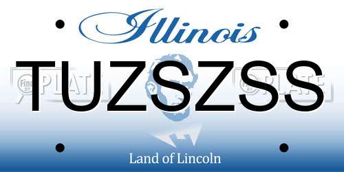 TUZSZSS Illinois License Plate