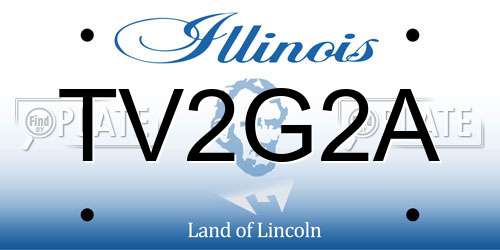 TV2G2A Illinois License Plate