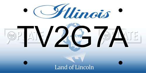 TV2G7A Illinois License Plate