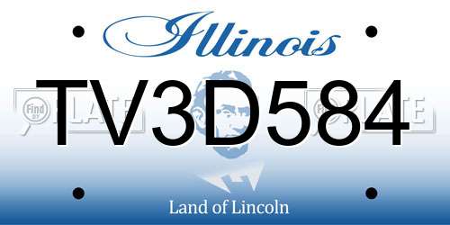 TV3D584 Illinois License Plate