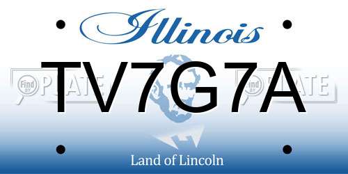 TV7G7A Illinois License Plate