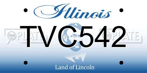 TVC542 Illinois License Plate