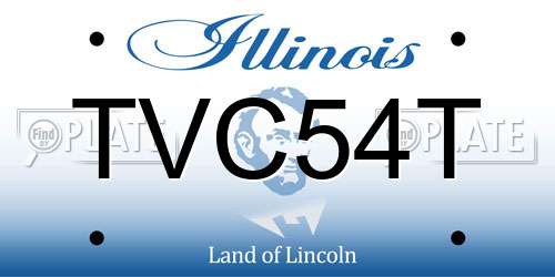 TVC54T Illinois License Plate