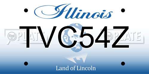 TVC54Z Illinois License Plate