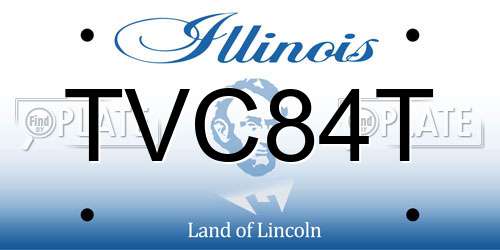 TVC84T Illinois License Plate