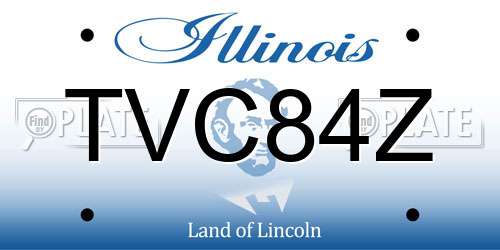 TVC84Z Illinois License Plate