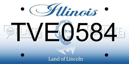 TVE0584 Illinois License Plate