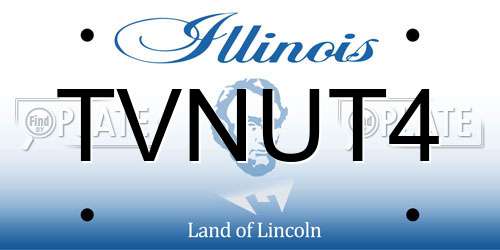 TVNUT4 Illinois License Plate