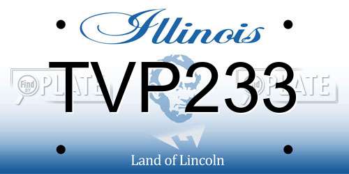TVP233 Illinois License Plate