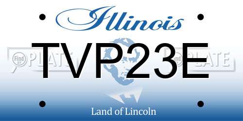 TVP23E Illinois License Plate