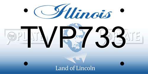 TVP733 Illinois License Plate