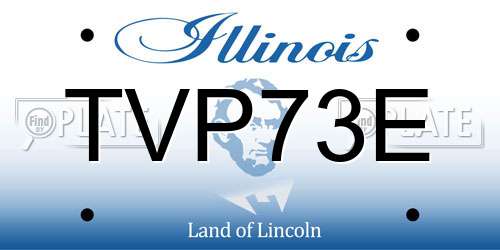 TVP73E Illinois License Plate
