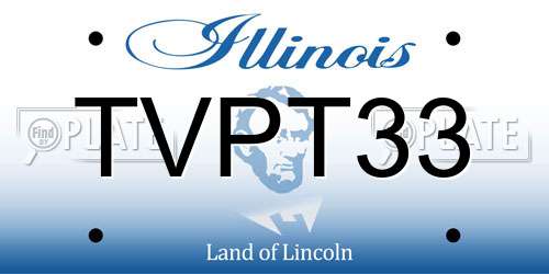 TVPT33 Illinois License Plate