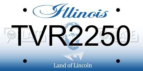 TVR2250 Illinois License Plate