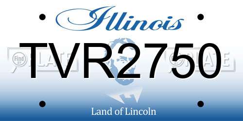 TVR2750 Illinois License Plate