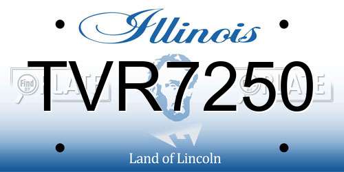 TVR7250 Illinois License Plate