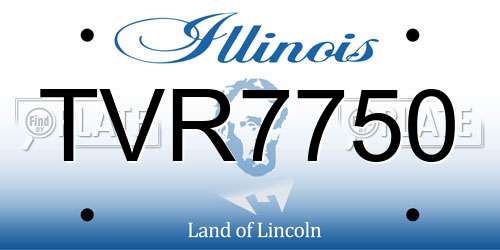 TVR7750 Illinois License Plate