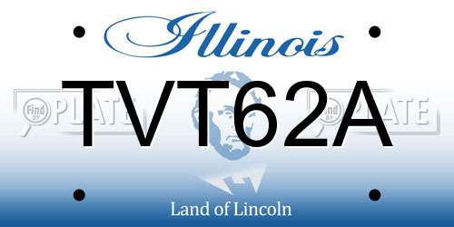 TVT62A Illinois License Plate