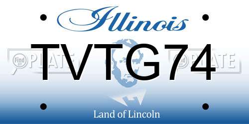 TVTG74 Illinois License Plate