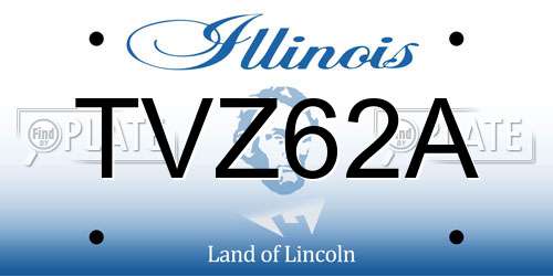TVZ62A Illinois License Plate