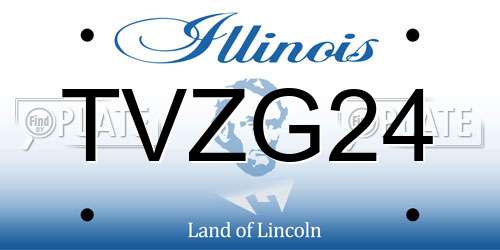 TVZG24 Illinois License Plate