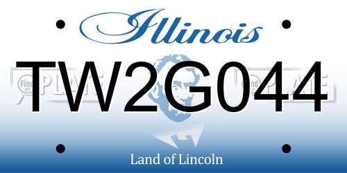 TW2G044 Illinois License Plate