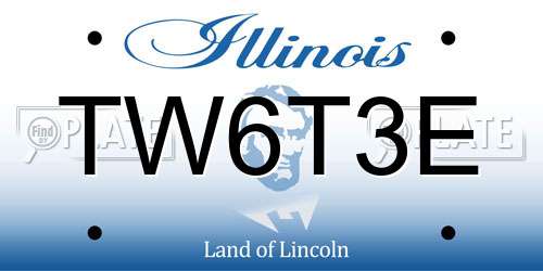 TW6T3E Illinois License Plate