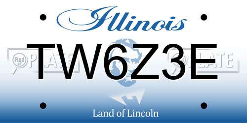 TW6Z3E Illinois License Plate