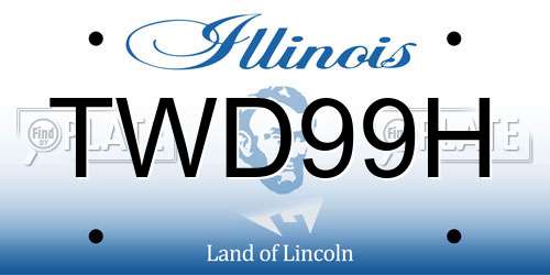 TWD99H Illinois License Plate
