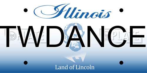 TWDANCE Illinois License Plate
