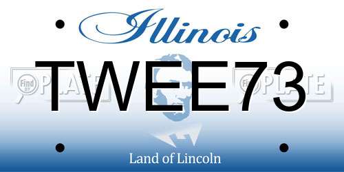 TWEE73 Illinois License Plate