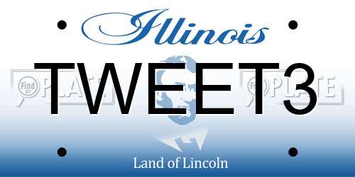 TWEET3 Illinois License Plate