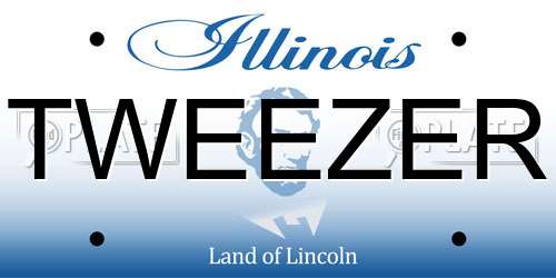 TWEEZER Illinois License Plate