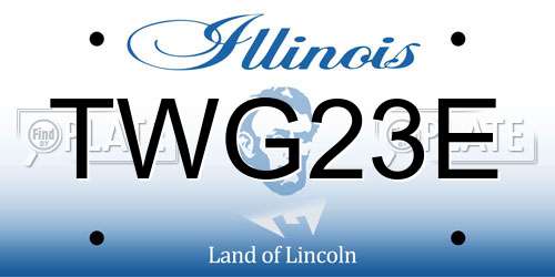 TWG23E Illinois License Plate