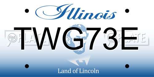 TWG73E Illinois License Plate