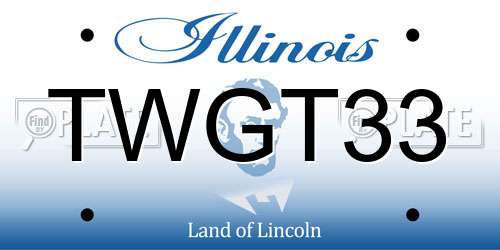 TWGT33 Illinois License Plate