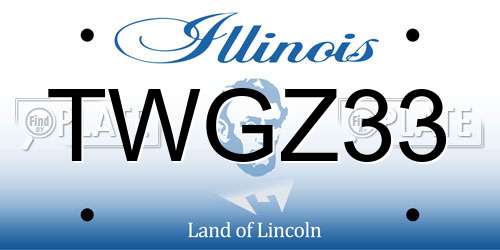 TWGZ33 Illinois License Plate