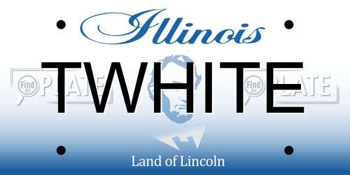 TWHITE Illinois License Plate