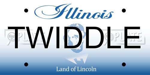 TWIDDLE Illinois License Plate